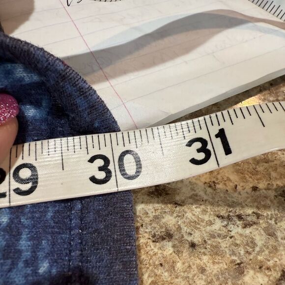 CJ Banks size 2X blue and white long sleeve sparkly blouse - Picture 5 of 10